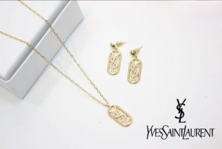 طقم ysl ستانليس ستيل- قطعتين