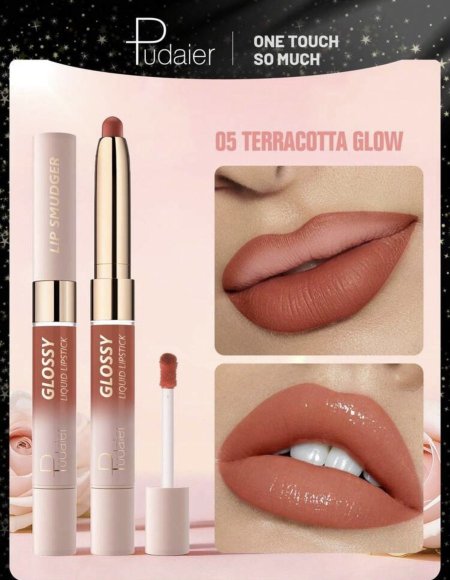Pudaier lip smudger&glossy liquid lipctick